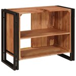 vidaXL Meuble sous-vasque de salle de bain Bois d'acacia massif  fer
