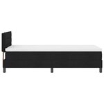 vidaXL Lit à ressorts avec matelas Noir 100x200 cm Tissu