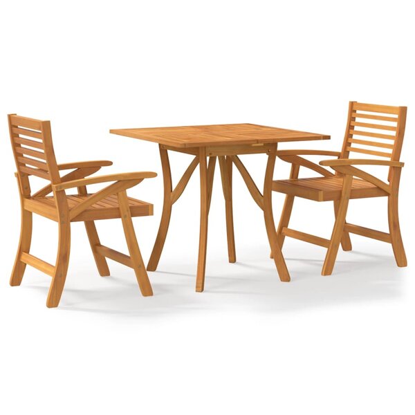 vidaXL Ensemble à manger de jardin 3 Pièces Bois d'acacia solide