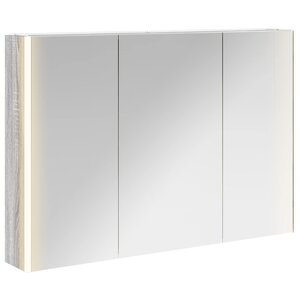 vidaXL Armoire Miroir de Salle de Bain Gris Sonoma