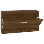 vidaXL Banc à chaussures Chêne marron 80x24x45 cm Bois d'ingénierie