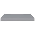 vidaXL Étagères murales flottantes 4 Pièces Gris 60x23 5x3 8 cm MDF
