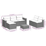 vidaXL Salon de jardin 5 Pièces avec coussins noir résine tressée acacia
