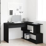 vidaXL Bureau Chêne noir 200 x 50 x 76 cm Bois d'ingénierie