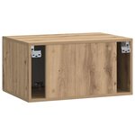 vidaXL Meuble TV mural 59 5 x 41 x 30 cm Chêne artisanal