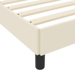 vidaXL Lit avec matelas Crème 160 x 200 cm Faux cuir