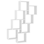 vidaXL Étagère murale cube Blanc 90x15x119 cm Bois d’ingénierie