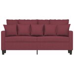 vidaXL Canapé à 2 places Rouge bordeaux 140 cm Tissu