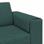 vidaXL Canapé de salon 3 Pièces Vert foncé Polyester