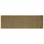 vidaXL Tapis Naturel et Noir 80 x 250 cm Jute