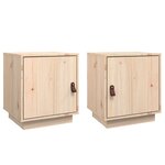 vidaXL Tables de chevet 2 Pièces 40x34x45 cm Bois de pin massif