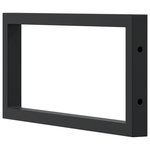 vidaXL Supports d'étagères pour lavabo 2 Pièces noir rectangulaire acier