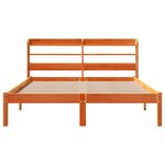 vidaXL Cadre de lit et tête de lit sans matelas cire marron 140x200 cm