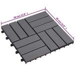 vidaXL Carreau de terrasse 10 Pièces Gris 30 x 30 cm Bois d'acacia