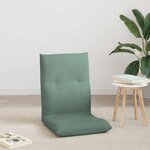 vidaXL Fauteuil de sol ajustable Vert Mer Velours
