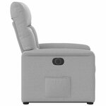 vidaXL Fauteuil inclinable électrique gris nuage tissu