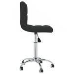 vidaXL Chaise pivotante de salle à manger Noir Tissu