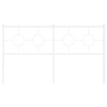 vidaXL Tête de lit métal blanc 150 cm