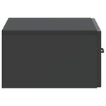 vidaXL Cabinet de chevet mural 2 pièces Noir 49 x 34 5 x 20 cm