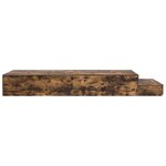 vidaXL Cadre de lit avec rangement Chêne fumé 236.5 x 80 x 31.5 cm