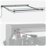vidaXL Auvent Rétractable Blanc 350x250 cm tissu