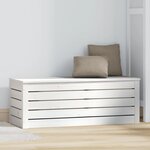 vidaXL Boîte de rangement Blanc 89x36 5x33 cm Bois massif de pin