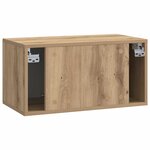 vidaXL Meuble TV mural 59 5 x 31 x 30 cm Chêne artisanal