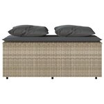 vidaXL Ensemble à manger de jardin 3Pièces coussins gris clair poly rotin