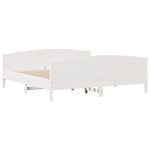 vidaXL Cadre de lit sans matelas blanc 200x200 cm bois massif de pin