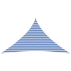 vidaXL Voile d'ombre 4 x 4 x 5 8 m HDPE Triangulaire Bleu et Blanc