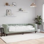 vidaXL Lit de jour avec matelas gris clair 80x200 cm velours