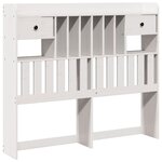 vidaXL Lit bibliothèque sans matelas blanc 150x200 cm bois pin massif