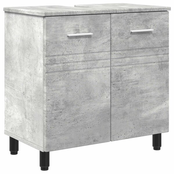 vidaXL Unité de vanité de salle de bain Gris béton 60 x 35 x 60 cm
