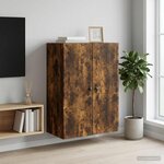 vidaXL Armoire Murale Chêne fumé 66 x 34 5 x 90 cm Bois d'ingénierie