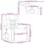 vidaXL Fauteuil de massage inclinable électrique marron similicuir