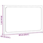 vidaXL Miroir de salle de bain à LED chêne sonoma bois d'ingénierie