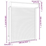 vidaXL Volet roulant aluminium 100x120 cm anthracite