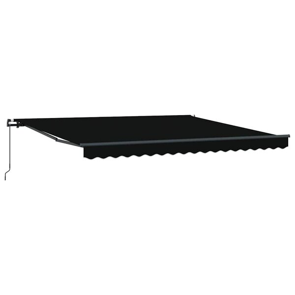 vidaXL Auvent Rétractable Noir 400 × 300 cm tissu