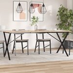 vidaXL Pieds de table à manger cadre en X 160x80x73 cm fonte