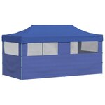 vidaXL Tente de réception pliable bleue 3 x 6 m