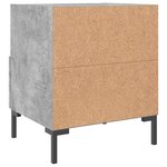 vidaXL Tables de chevet 2Pièces gris béton 40x35x47 5cm bois d’ingénierie