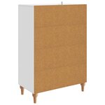 vidaXL Buffet Blanc 66 x 34 5 x 95 cm Bois d'ingénierie