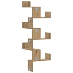 vidaXL Étagère d'angle murale chêne artisanal bois d'ingénierie