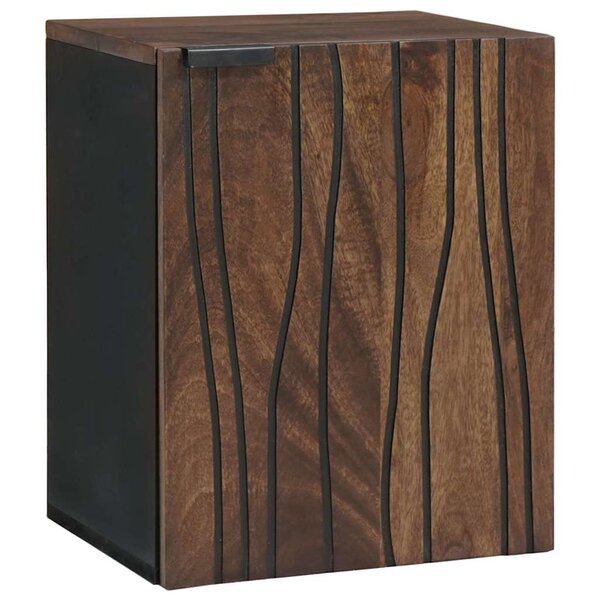 vidaXL Meuble sous lavabo avec porte Marron et Noir 38 x 33.5 x 48 cm