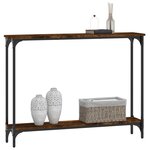 vidaXL Table console chêne fumé 100x22 5x75 cm bois d'ingénierie