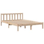 vidaXL Lit bibliothèque sans matelas 160x200 cm bois massif de pin