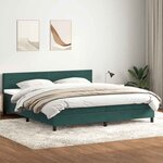 vidaXL Sommier à lattes de lit et matelas vert foncé 180x210cm velours