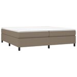 vidaXL Sommier à lattes de lit avec matelas Taupe 200x200 cm Tissu