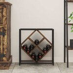 vidaXL Étagère à vin Chêne fumé 51 x 18 x 52 5 cm Bois d'ingénierie