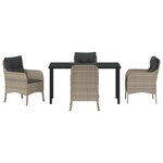 vidaXL Ensemble de salle à manger pour jardin 5 Pièces Gris clair